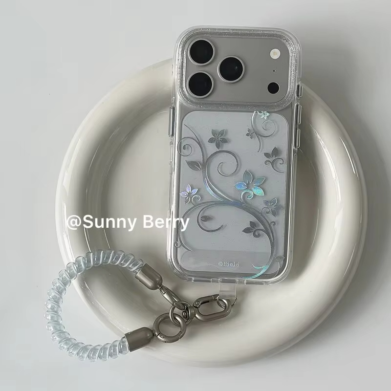 Magnetic Phone Case - Fashion Simple Flower Vine Y2K Glitter