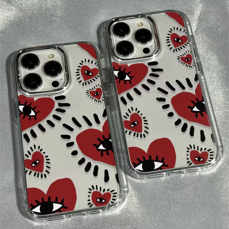 Phone Accessories Unique - Unique Red Heart Eye Frame Soft
