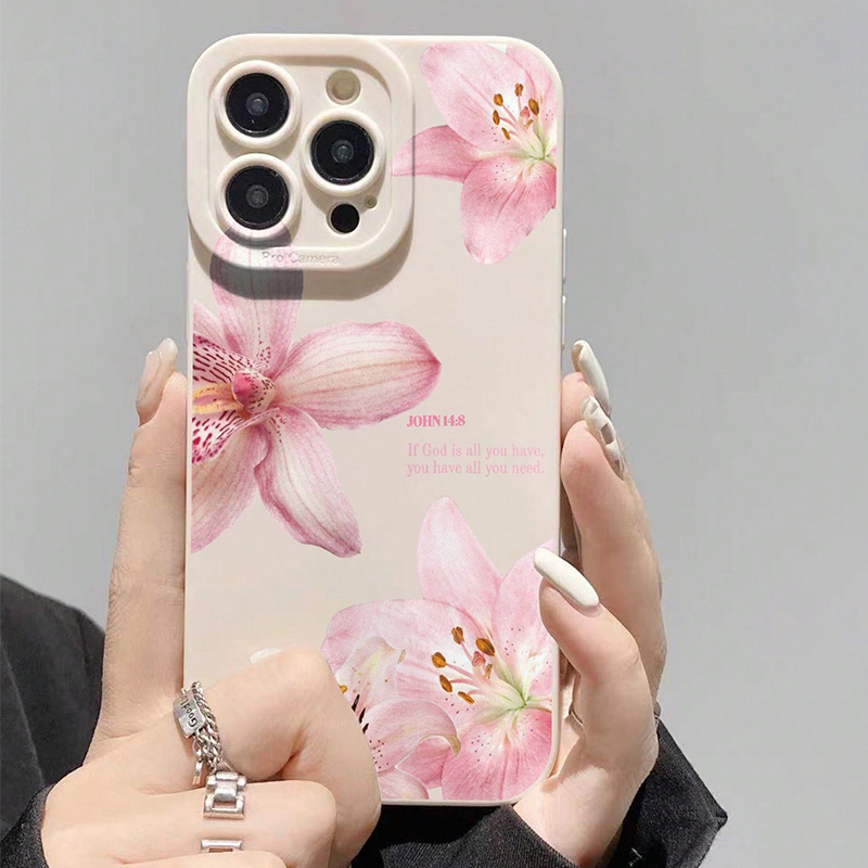 Blue Floral Painted Silicone I - Phone Accessories To Sell ulasan dan harga