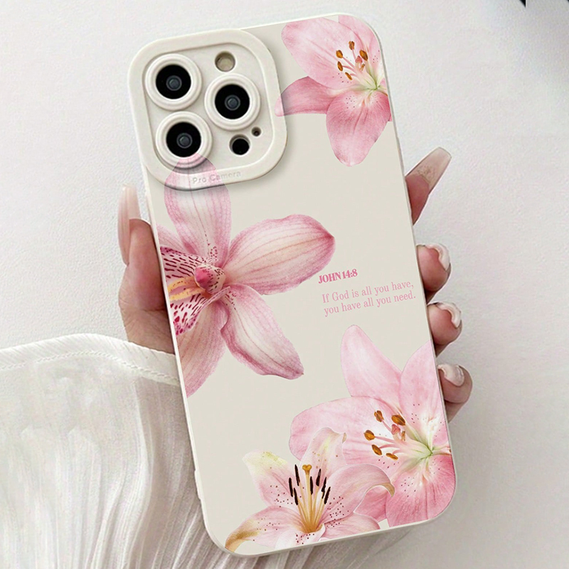 Blue Floral Painted Silicone I - Phone Accessories To Sell ulasan dan harga