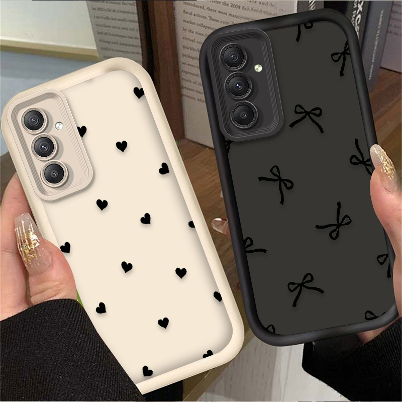 Black Love Heart Bowknot Case  - Samsung Accessories Phone ulasan dan harga