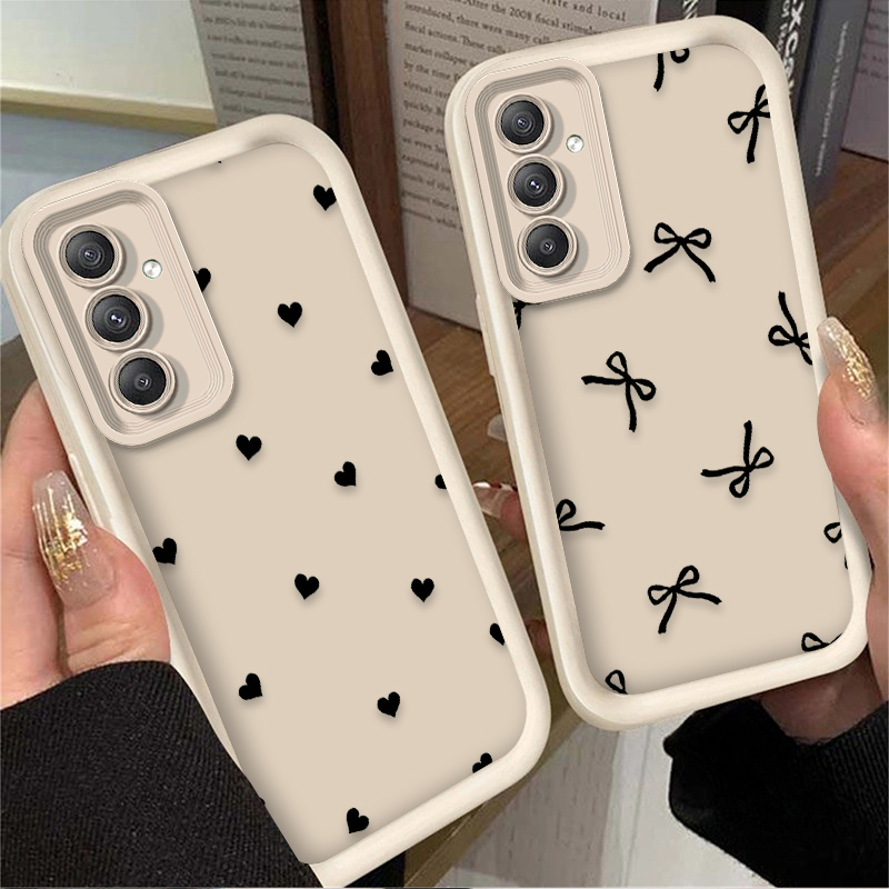 Black Love Heart Bowknot Case  - Samsung Accessories Phone ulasan dan harga
