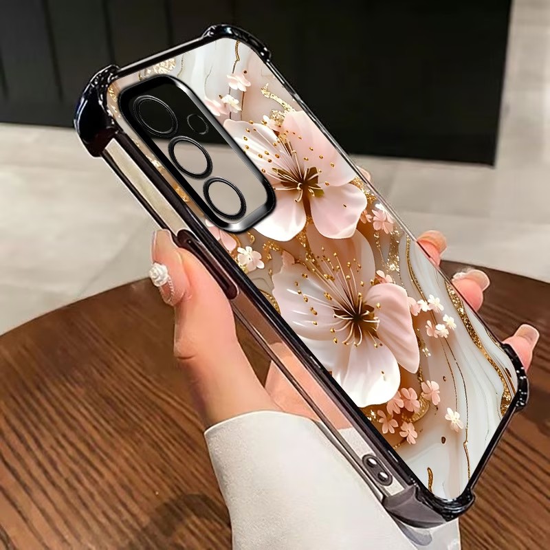 Electroplated Flower Clear Pho - Samsung Accessories Phone ulasan dan harga