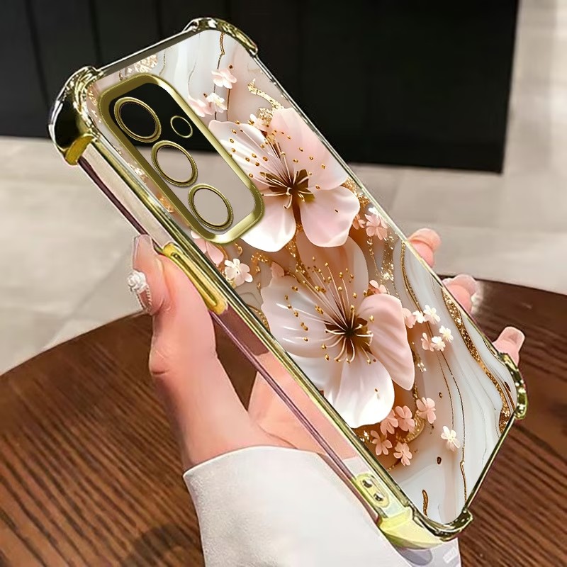 Electroplated Flower Clear Pho - Samsung Accessories Phone ulasan dan harga