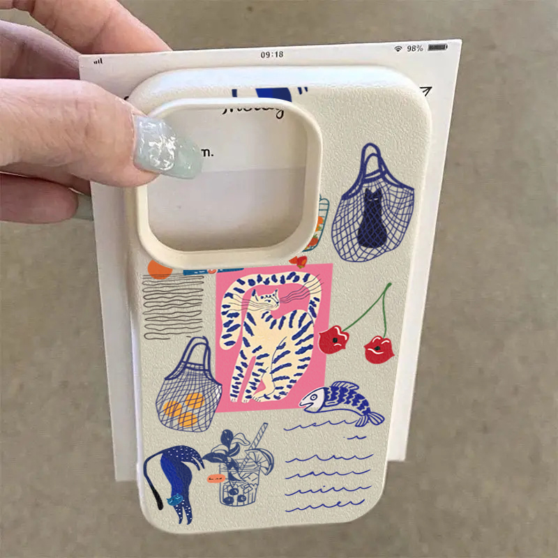 Cute Cherry Cat Print Phone Ca - Phone Accessories To Sell ulasan dan harga