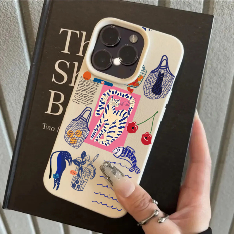 Cute Cherry Cat Print Phone Ca - Phone Accessories To Sell ulasan dan harga