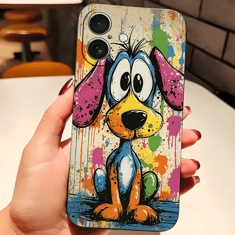 Graffiti Colored Puppy TPU Pho - Phone Accessories To Sell ulasan dan harga