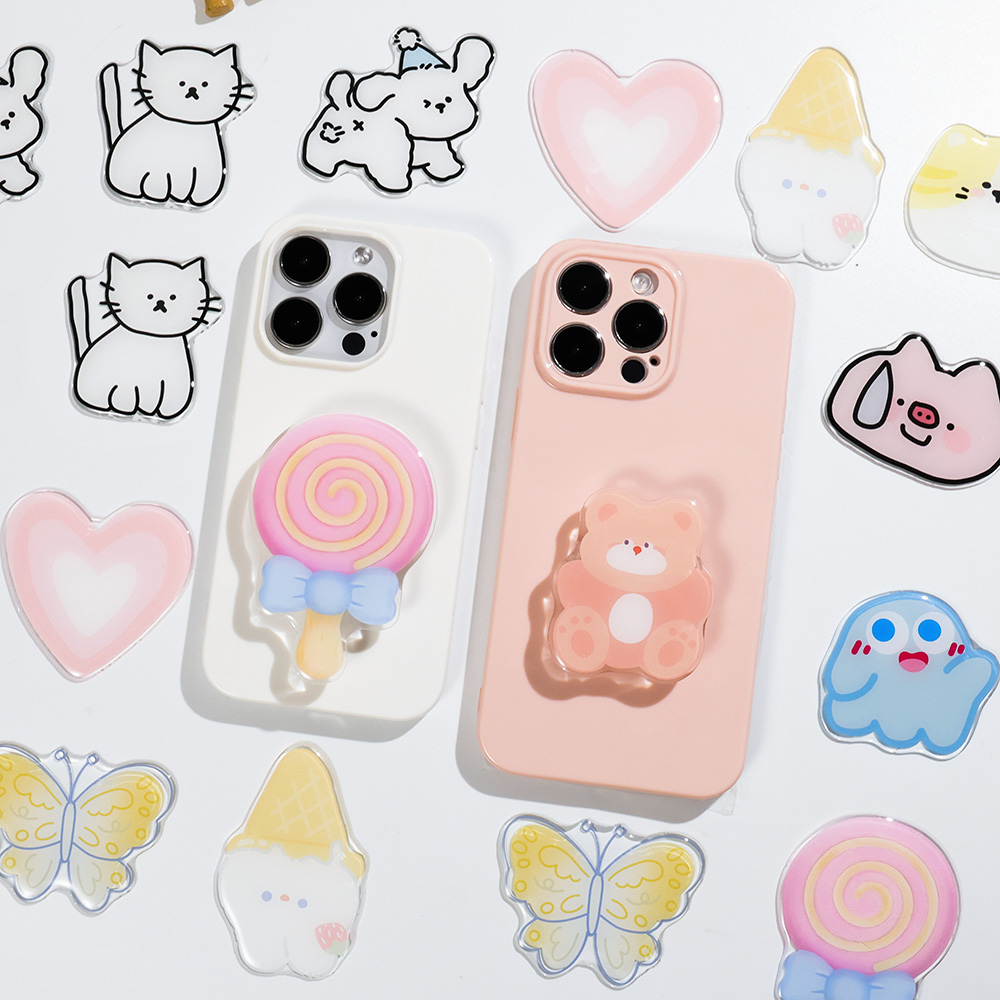 Cute Cartoon Grip Tok Acrylic  - Phone Accessories Vendor ulasan dan harga