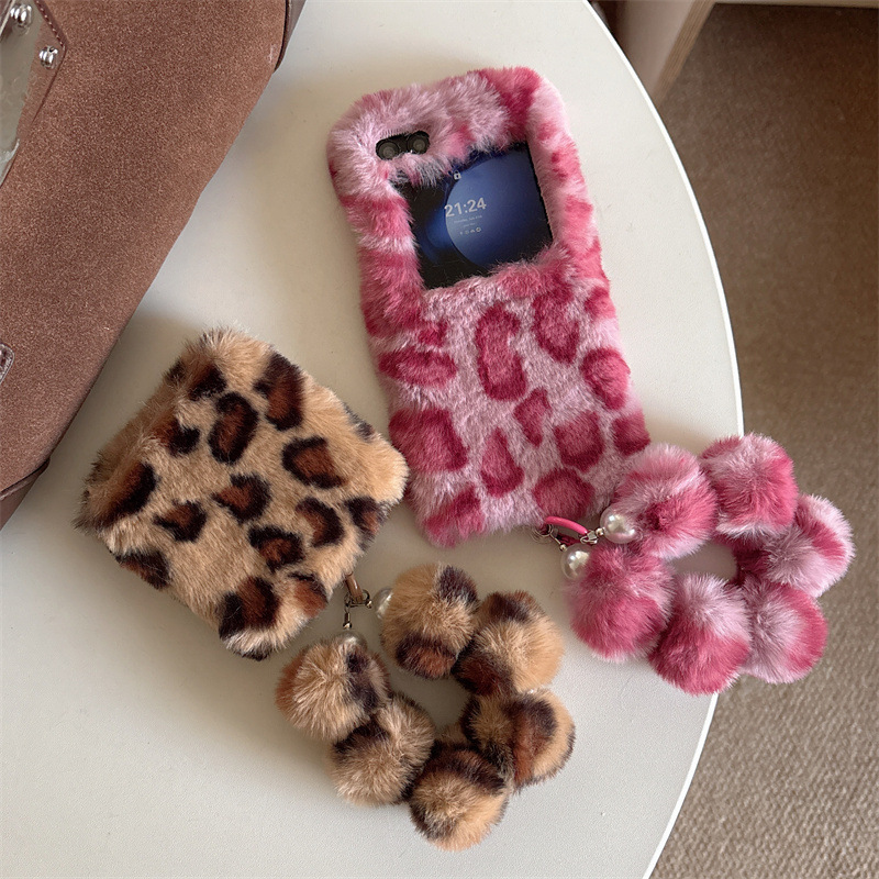 Fashion Leopard Print Fluffy P - Samsung Accessories Phone ulasan dan harga