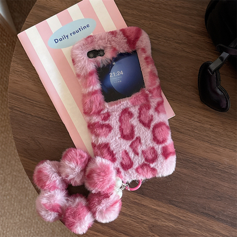 Fashion Leopard Print Fluffy P - Samsung Accessories Phone ulasan dan harga