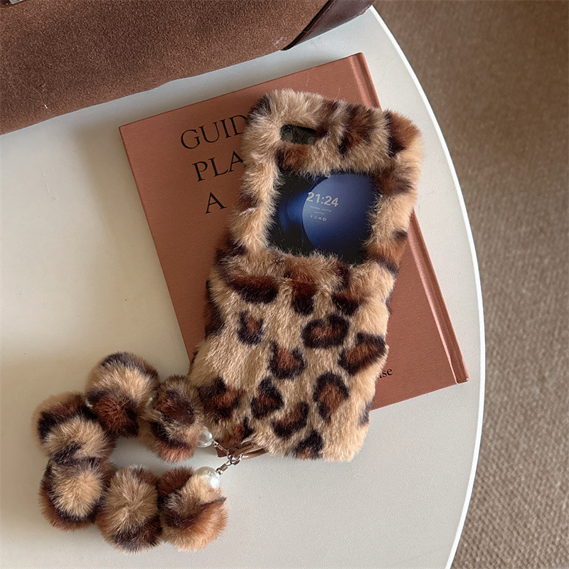 Fashion Leopard Print Fluffy P - Samsung Accessories Phone ulasan dan harga