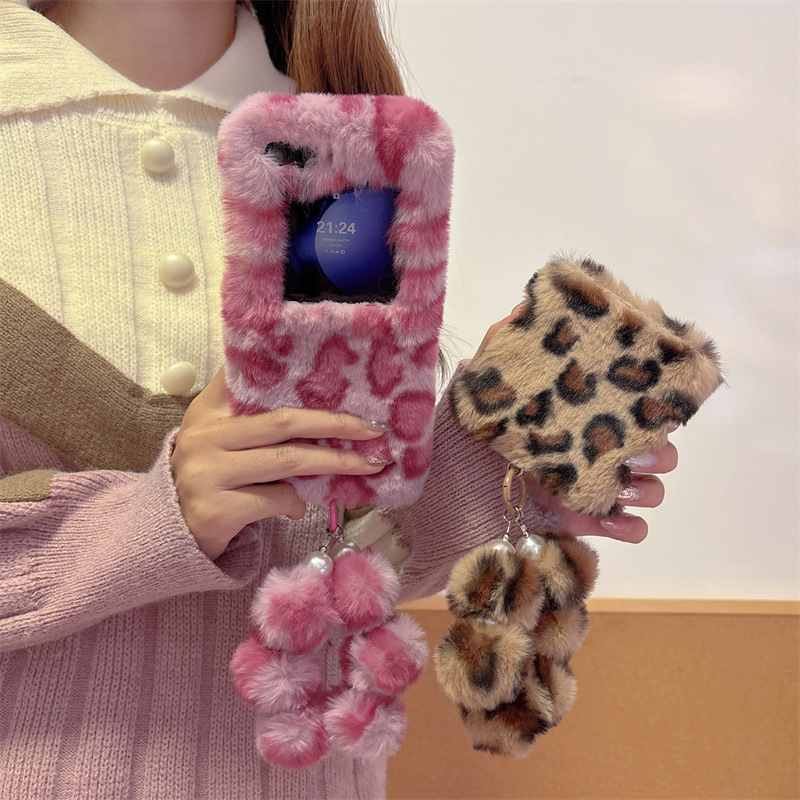 Fashion Leopard Print Fluffy P - Samsung Accessories Phone ulasan dan harga
