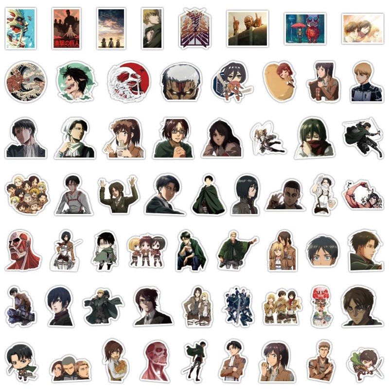 60Pcs Attack on Titan Anime St - Phone Accessories Items ulasan dan harga