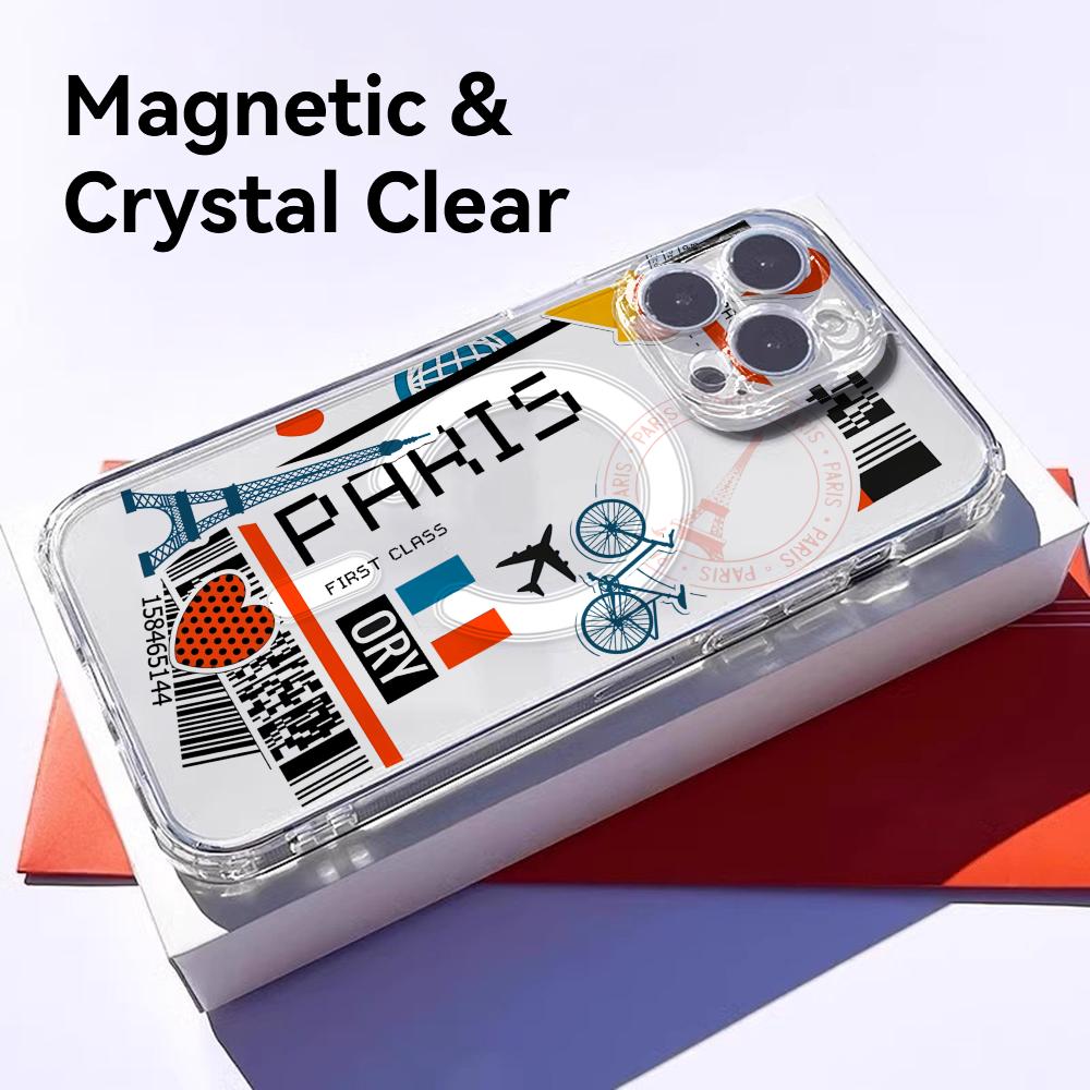 Plane Travel Ticket france Pho - Magnetic Phone Case ulasan dan harga
