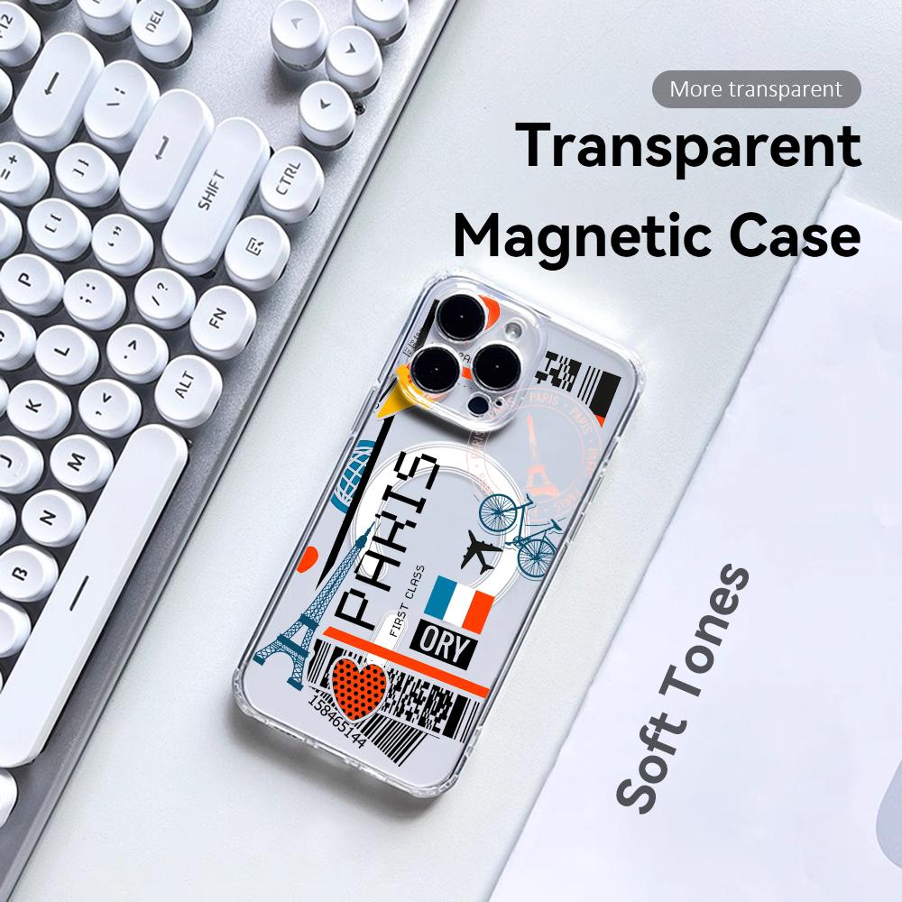 Plane Travel Ticket france Pho - Magnetic Phone Case ulasan dan harga