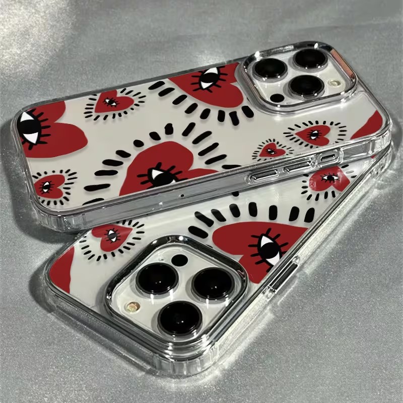 Unique Red Heart Eye Frame Sof - Phone Accessories Unique ulasan dan harga