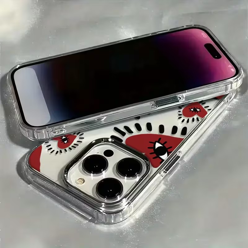 Unique Red Heart Eye Frame Sof - Phone Accessories Unique ulasan dan harga