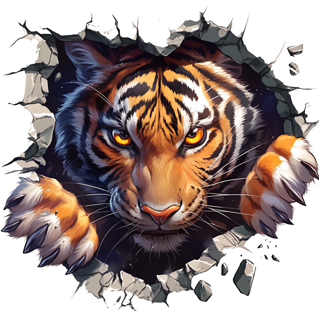 1pc Tiger Vinyl Stickers Decal - Phone Accessories Unique ulasan dan harga