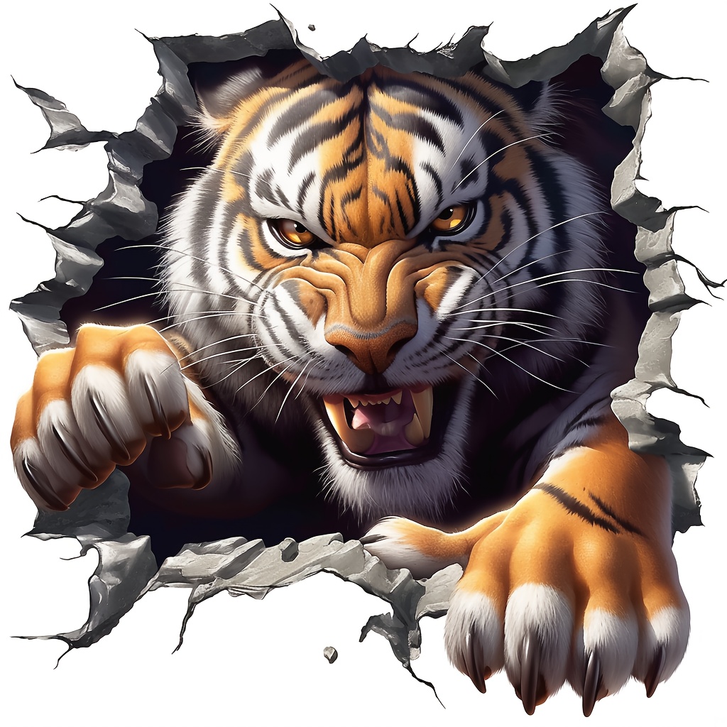 1pc Tiger Vinyl Stickers Decal - Phone Accessories Unique ulasan dan harga
