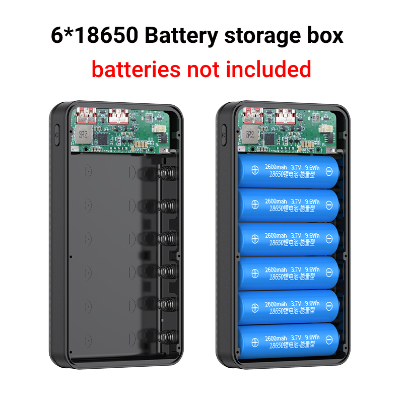 10W 6*18650 Power Bank Battery - Portable Charger 20000Mah ulasan dan harga