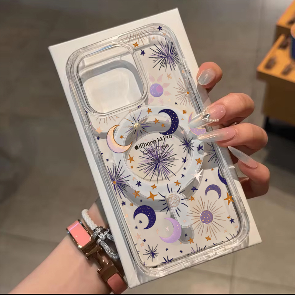 Romantic Sun Moon Stars Phone  - Magnetic Phone Case ulasan dan harga