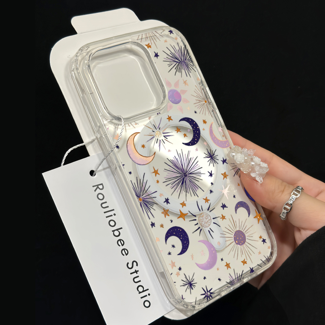 Romantic Sun Moon Stars Phone  - Magnetic Phone Case ulasan dan harga