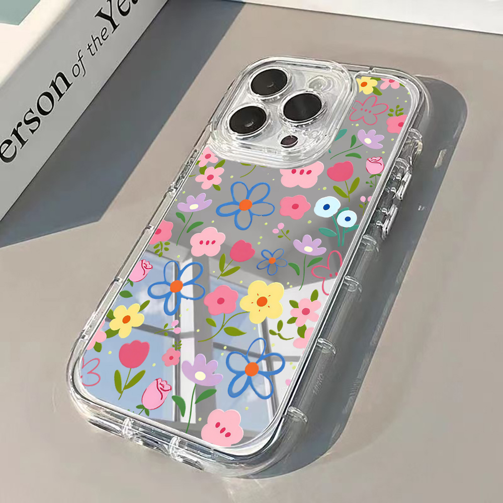 Korean Ins Style Floral Silver - Phone Accessories To Sell ulasan dan harga