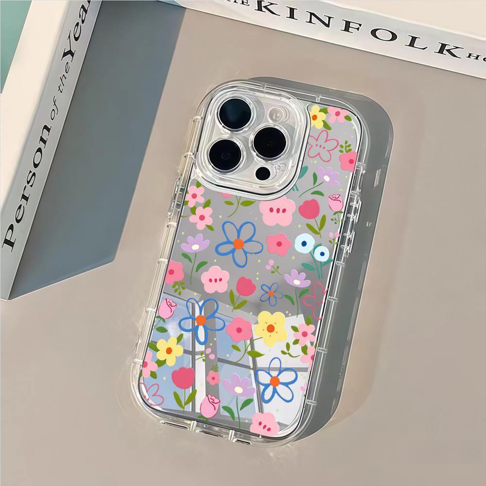 Korean Ins Style Floral Silver - Phone Accessories To Sell ulasan dan harga