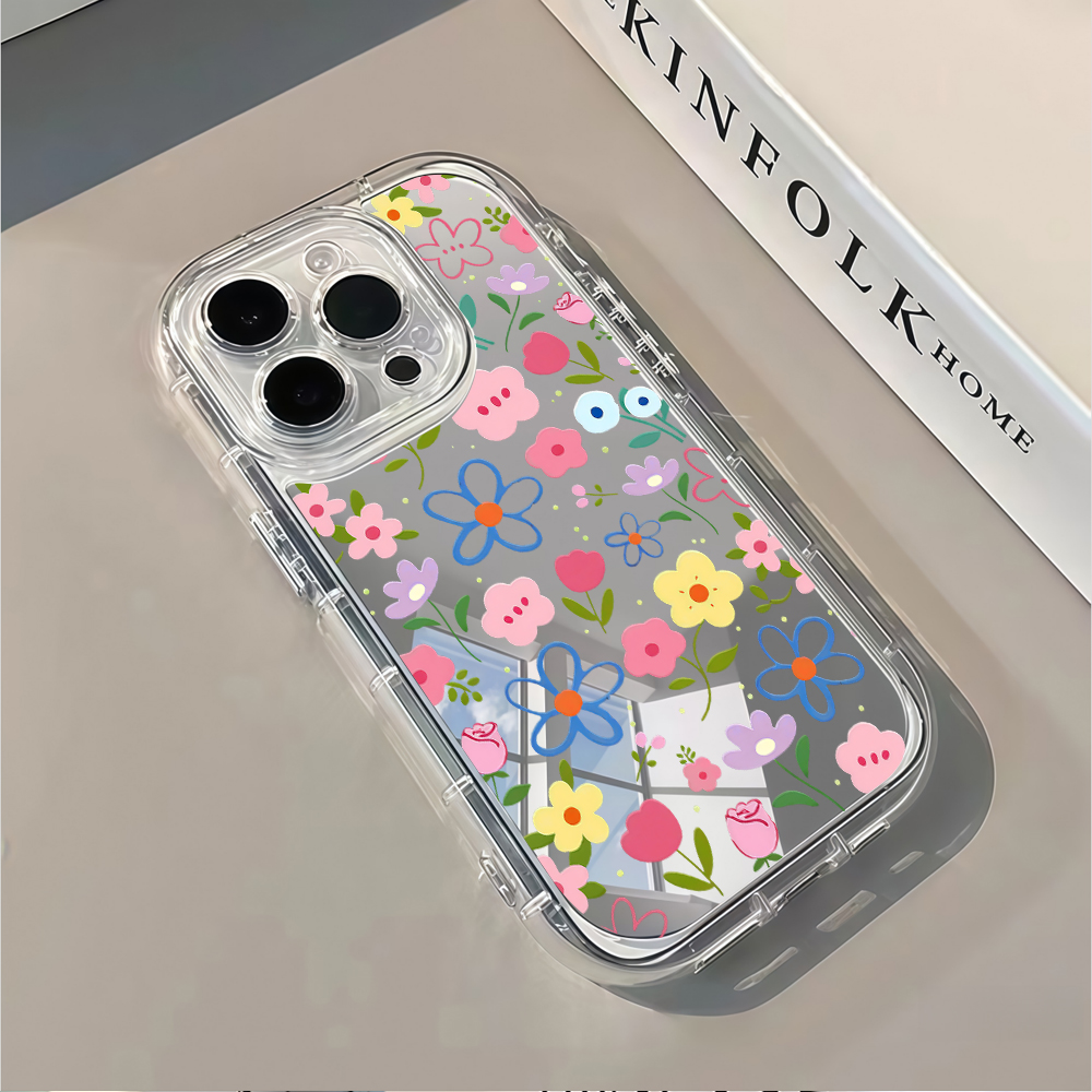 Korean Ins Style Floral Silver - Phone Accessories To Sell ulasan dan harga