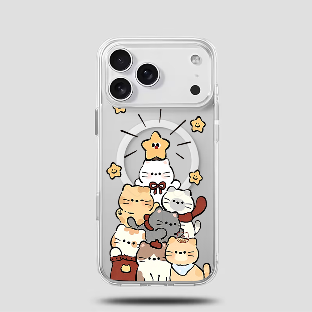 Cute Cartoon Kitten Print Comp - Magnetic Phone Case ulasan dan harga
