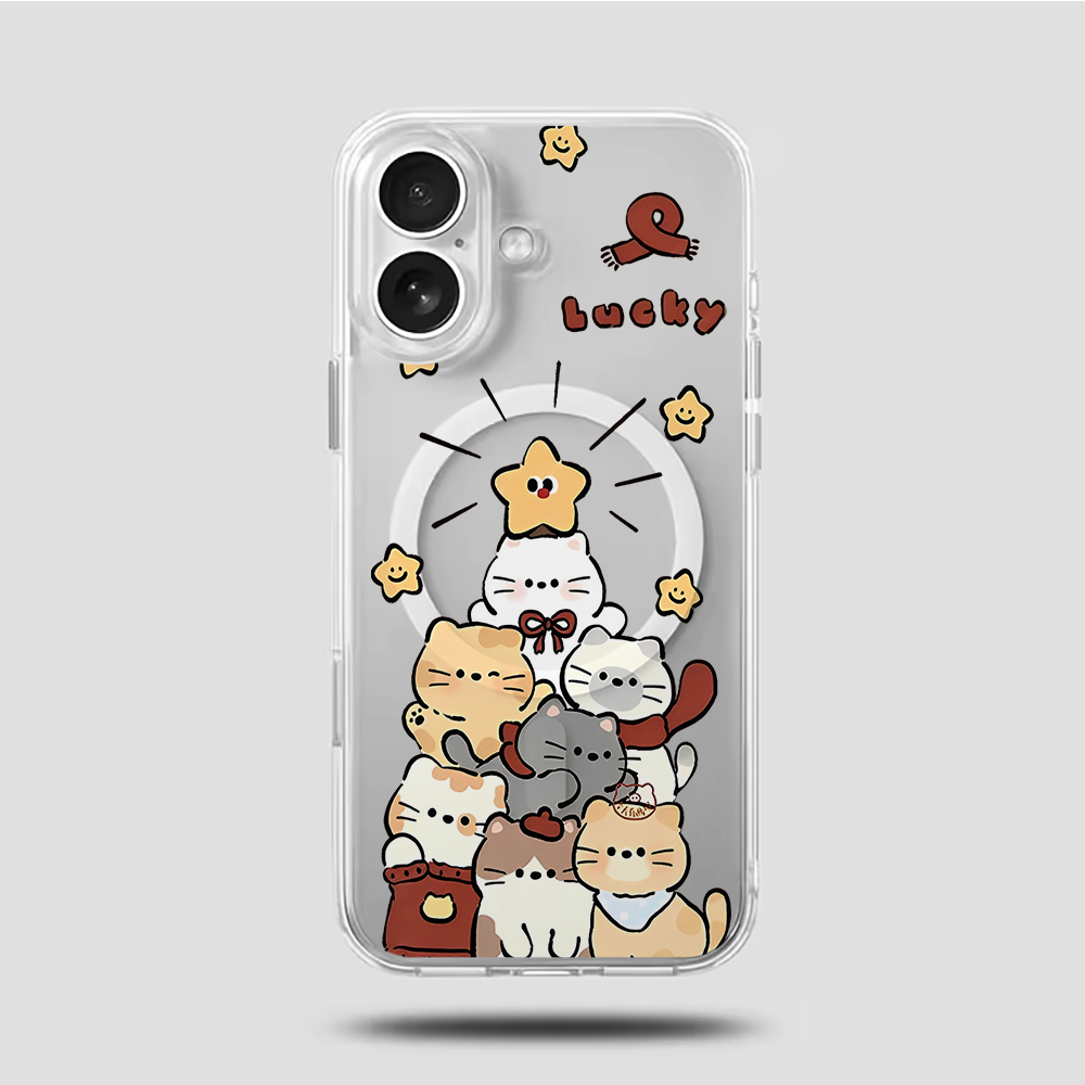 Cute Cartoon Kitten Print Comp - Magnetic Phone Case ulasan dan harga